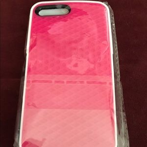 Vans IPhone 7 Plus case white/rose red waffle